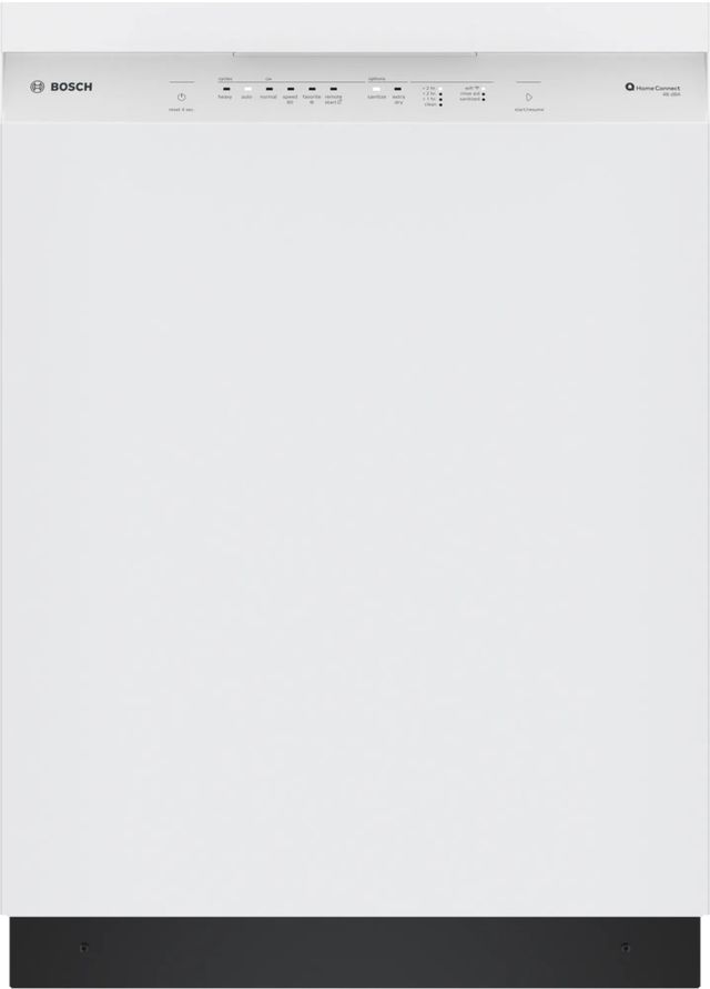 Bosch® 100 Series 24" White Front Control Built-In Dishwasher-0