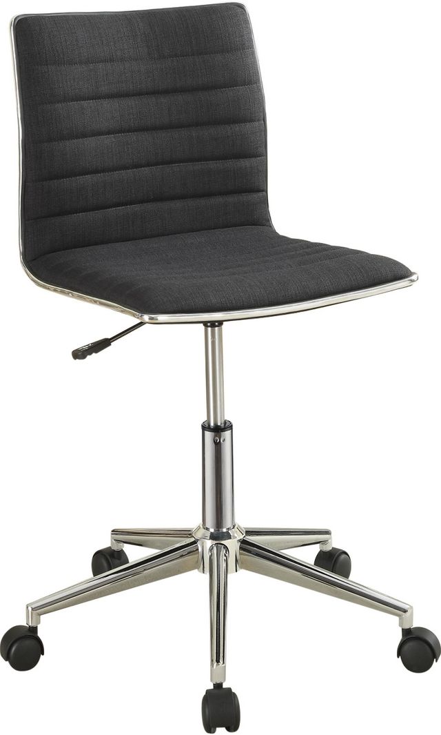 Coaster® Chryses Black/Chrome Adjustable Height Office Chair