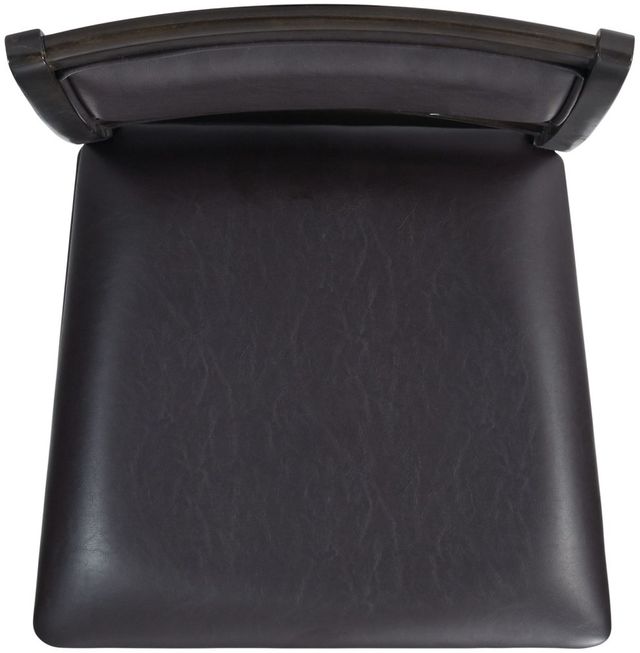 Elements International Amherst Walnut Upholstered Dining Side Chair-4