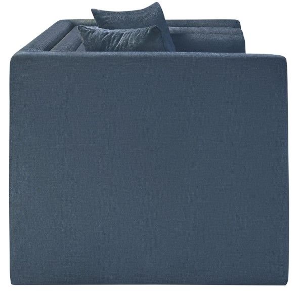 Meridian Furniture Everett Light Blue Chenille Fabric Loveseat-2