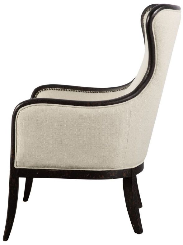 Uttermost® Sandy Shimmery Sand Wing Chair-3