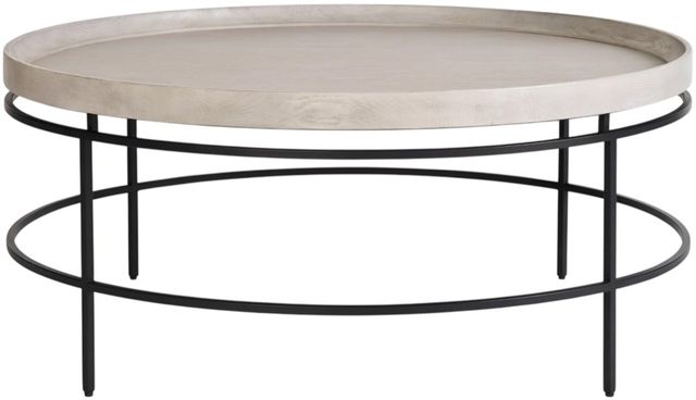 Universal Explore Home™ Coalesce Rolling Fog Cocktail Table with Black Base-2