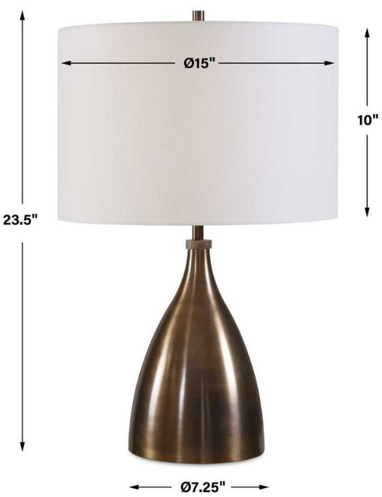 Uttermost® Jereko Rubbed Bronze Table Lamp-4