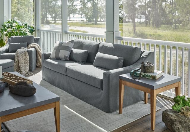 Universal Explore Home™ Customizable Coastal Living Outdoor Brooke Fabric 84" Sofa-2