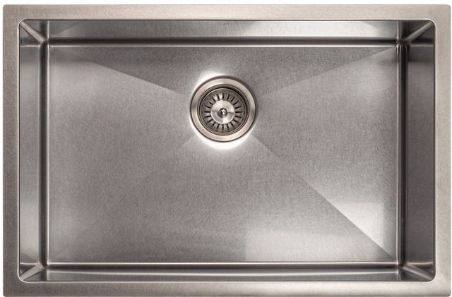 ZLINE Meribel 27" Satin Stainless Steel Undermount Single Bowl Kitchen Sink with Bottom Grid-3