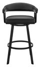 Armen Living Chelsea Black 30" Swivel Bar Stool-1