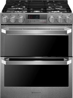 LG Signature 30" Textured Steel™ Slide In Dual Fuel Range