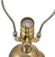 A & B Home Gold/White Geode Shaped Table Lamp with Drum Shade-5