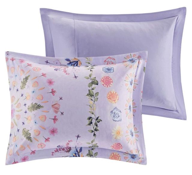 Olliix by Intelligent Design Navi Purple Full/Queen Printed Comforter Set-1