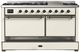 Ilve® Majestic III 60" Antique White Pro Style Dual Fuel Liquid Propane Range with Solid Door and Burnished Trim-2