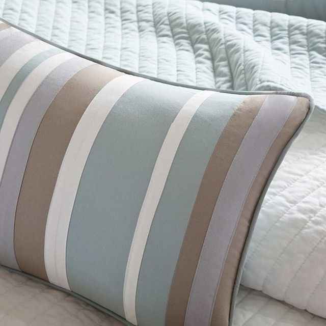 Olliix by Madison Park Blue Full/Queen Caelie 6 Piece Reversible Coverlet Set-2
