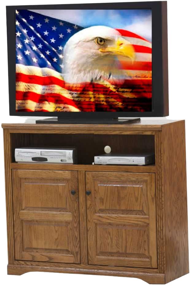 American Heartland Manufacturing Oak 46" Tall TV Stand-1