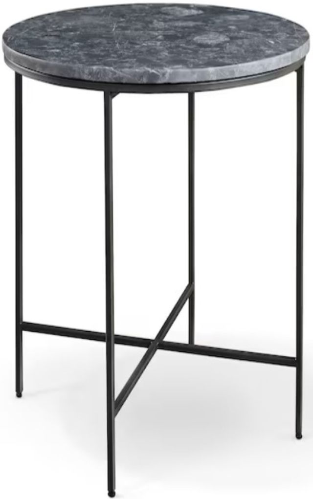 Bassett® Furniture Halifax Black/Dark Pewter Round End Table-0