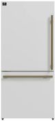 FORNO® Milano 62 in. 34.4 Cu. Ft. White Bottom Freezer Refrigerator-3