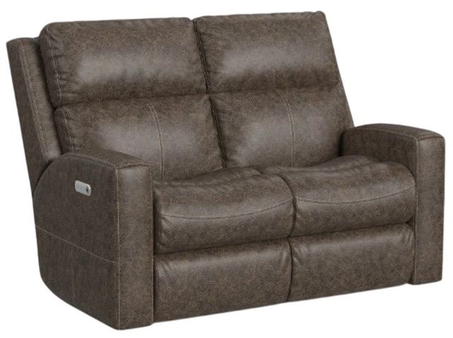Flexsteel® Customizable Score Leather Power Reclining Loveseat with Power Headrests and Lumbar-0