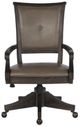 Magnussen Home® Sutton Place Weathered Charcoal Gray Upholstered Swivel Chair-2