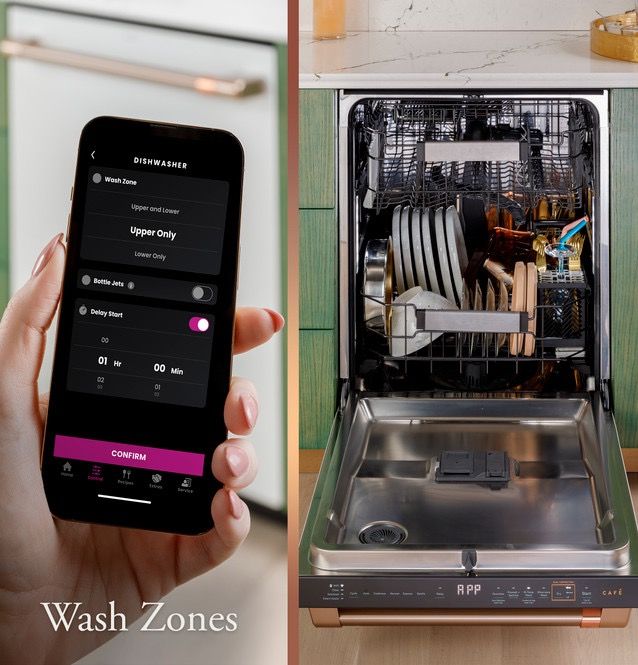 Cafe™ 24" Modern Glass Top Control Built In Dishwasher-9
