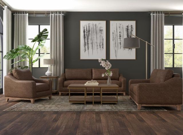 International Furniture Direct Olivo Brown 62" Loveseat-1