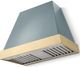 La Cornue CornuFé Euclid 36" Ocean Wall Mounted Range Hood with Polished Brass Trim-0