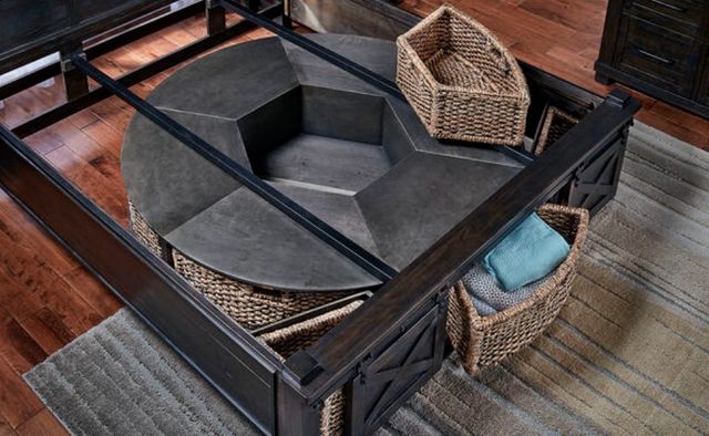 A-America® Sun Valley Charcoal California King Rotating Storage Bed-1