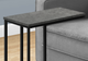 Monarch Specialties Inc. Grey Stone 25"H Accent Table with Black Metal Base-1