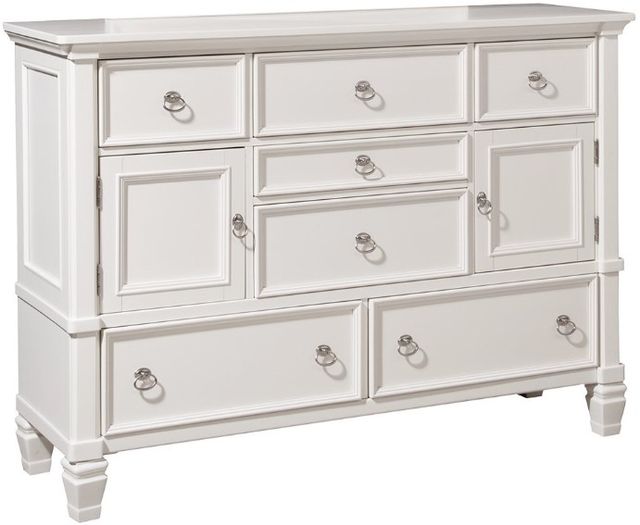 Millennium® by Ashley® Prentice 5-Piece White Queen Sleigh Bed Set-2