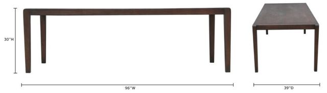Nest Home Collections Giselle Java 96" Rectangular Dining Table -3