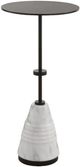 Uttermost® Kincaid Black Top Drink Table with White Base-0
