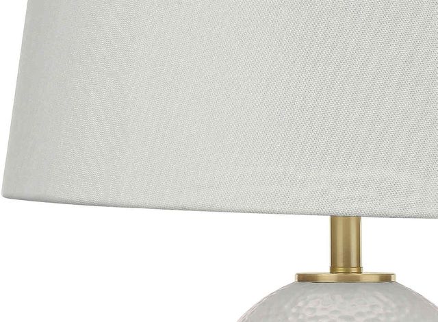 Monarch Specialties Inc. 26"H White Ceramic Table Lamp-2