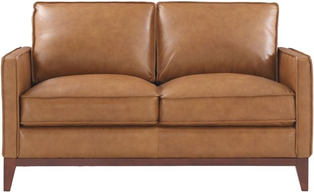 Leather Italia™ Newport Camel Leather Loveseat-0