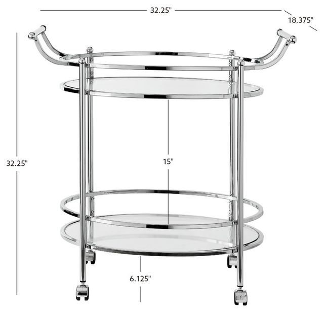 Powell® Chrome Service Cart-1
