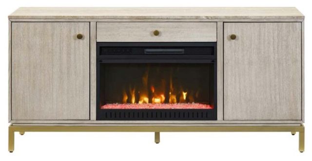 Martin Furniture Vancouver Greige 64" Fireplace TV Stand-1