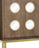 Currey & Company Colette Polished Brass/Tawny Brown Bar Cabinet-5