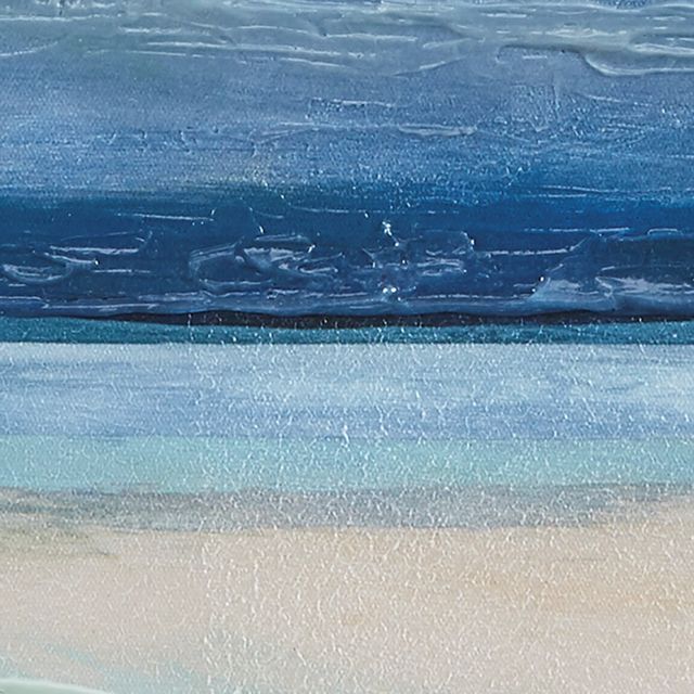Olliix by Madison Park Blue Horizon 5 Piece Blue Multicolor Gallery Art with Bronze Frame Set-1