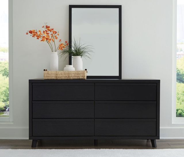 Signature Design by Ashley® Danziar Black Dresser and Mirror-2