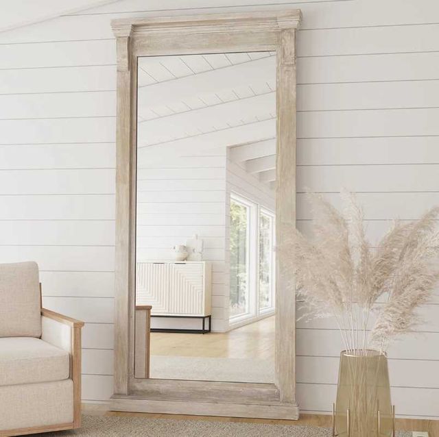 Classic Home Adelaide Natural Cream Wash Floor Mirror-1