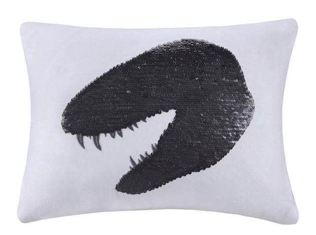 Olliix by Mi Zone Kids Dylan Printed Grey Twin Dino Camo Reversible Coverlet Set-3