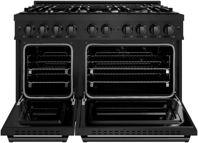 ZLINE Classic 48" Black Stainless Steel Pro Style Dual Fuel Range-1