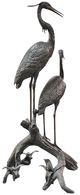 Currey & Company Bronze Herons on Branch Sculpture-2
