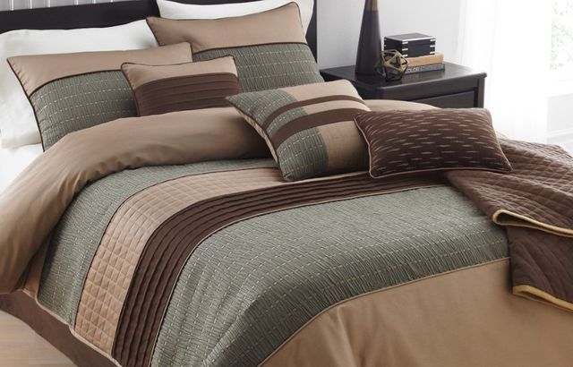 Hallmart Collectibles Rexwell Brown 7-Piece Queen Comforter Set-0