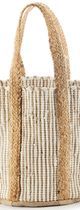 Giftcraft Natural/White Cotton & Jute Basket-1
