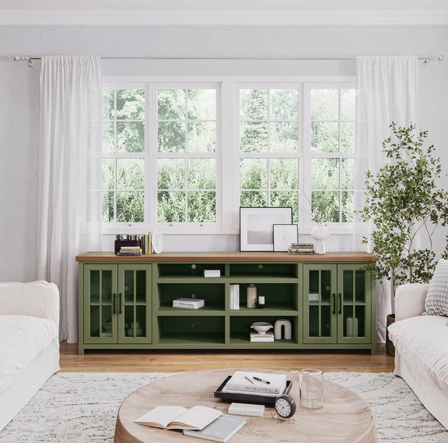 Legends Home Vineyard Fruitwood/Sage Green Media Console-1