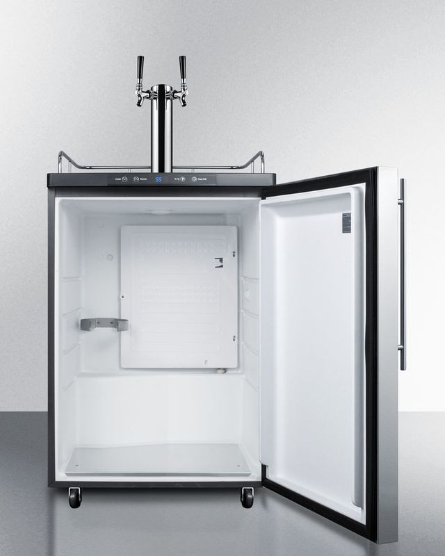 Summit® 5.6 Cu. Ft. Stainless Steel Beer Cooler/Kegerator-2
