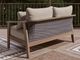 Signature Design by Ashley® Francis Beach Gray/Natural Aluminum/Fabric/Wicker Outdoor Loveseat-4