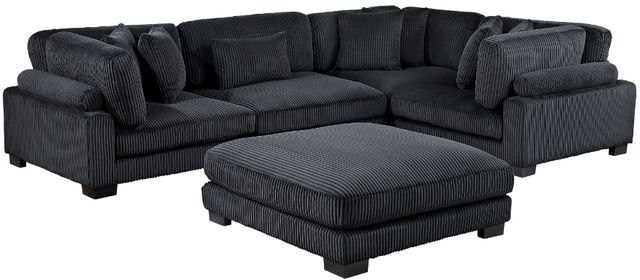 Homelegance® Traverse 5-Piece Black Modular Sectional with Ottoman-0