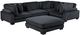 Homelegance® Traverse 5-Piece Black Modular Sectional with Ottoman-0