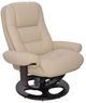 BarcaLounger® Jacque Hilton-Ivory Pedestal Recliner and Ottoman-3