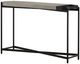 Armen Living Dua Gray Console Table with Black Metal Frame -0