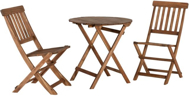 Linon Catalan 3-Piece Acorn Brown Bistro Set-0