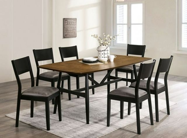 Furniture of America® Oberwil Black/Gray Dining Side Chair-1